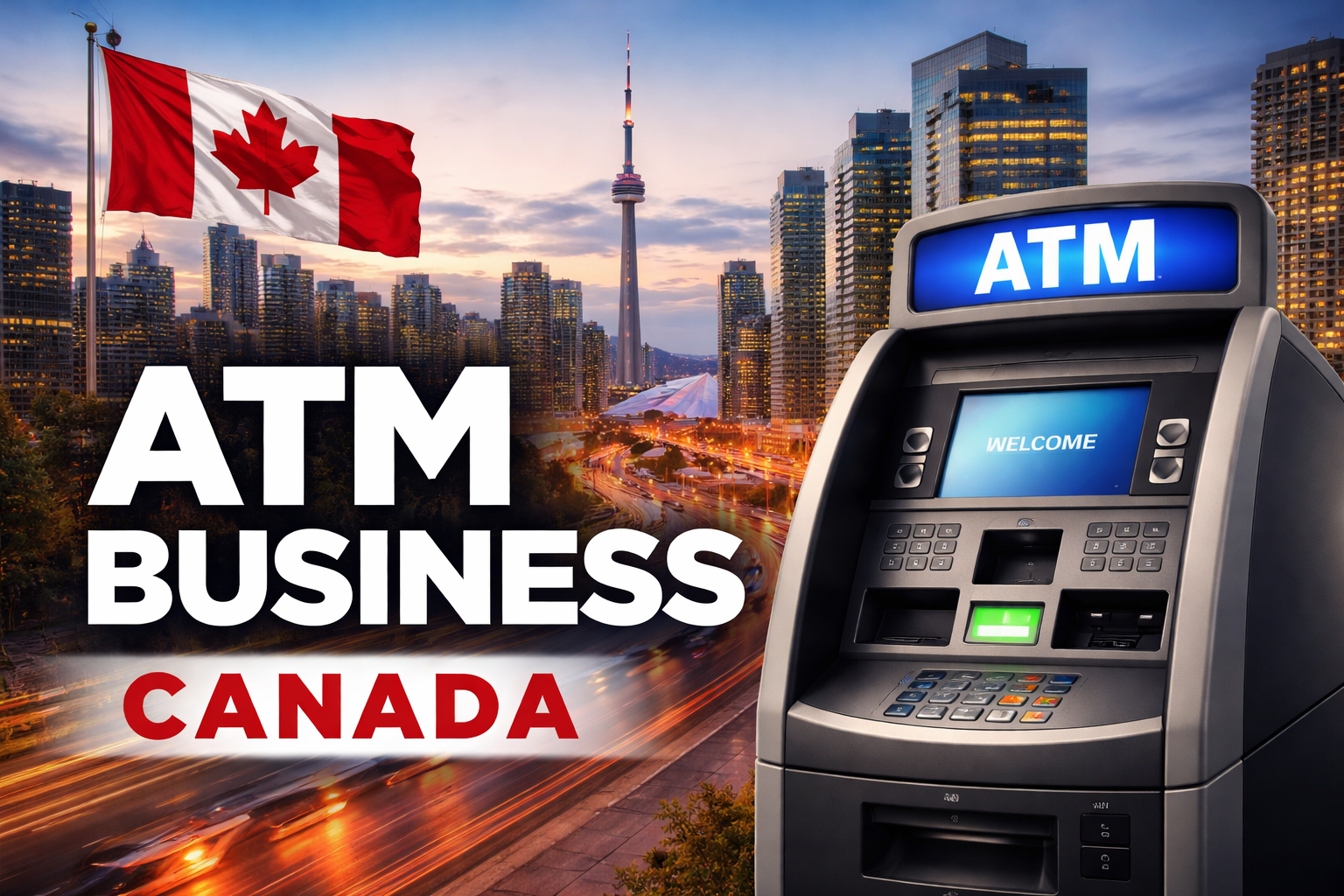 ATM business Canada with ATM machine representing ATM placement and ATM opportunities across Canada
