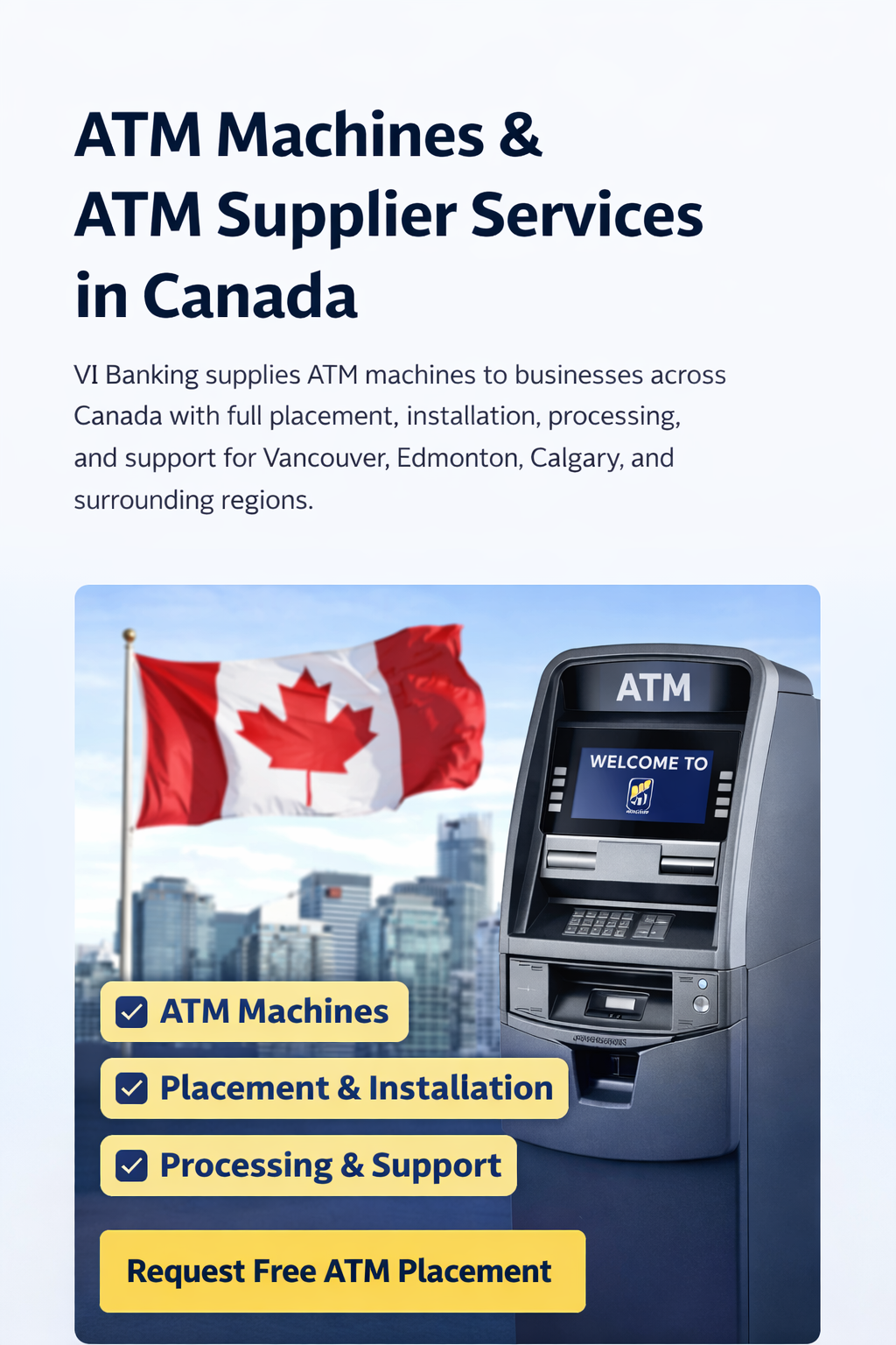 ATM machines in Canada